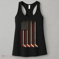 US Flag Patriotic American Hockey Player Ice Hockey Women's Tank Top thumb 3
