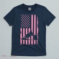 Us Flag Pink Cowgirl Rodeo Western Horse Barrel Racing T-Shirt thumb 5