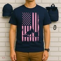 Us Flag Pink Cowgirl Rodeo Western Horse Barrel Racing T-Shirt thumb 6