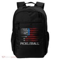 Us Flag Pickleball Player Paddleball Lover Backpack thumb 0