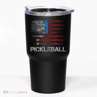 Us Flag Pickleball Player Paddleball Lover Tumbler thumb 0