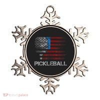Us Flag Pickleball Player Paddleball Lover Ornament thumb 0