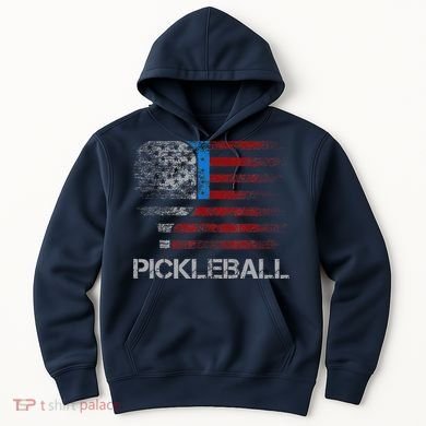 Us Flag Pickleball Player Paddleball Lover Hoodie