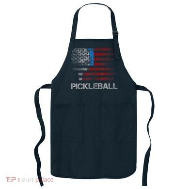 Us Flag Pickleball Player Paddleball Lover Apron