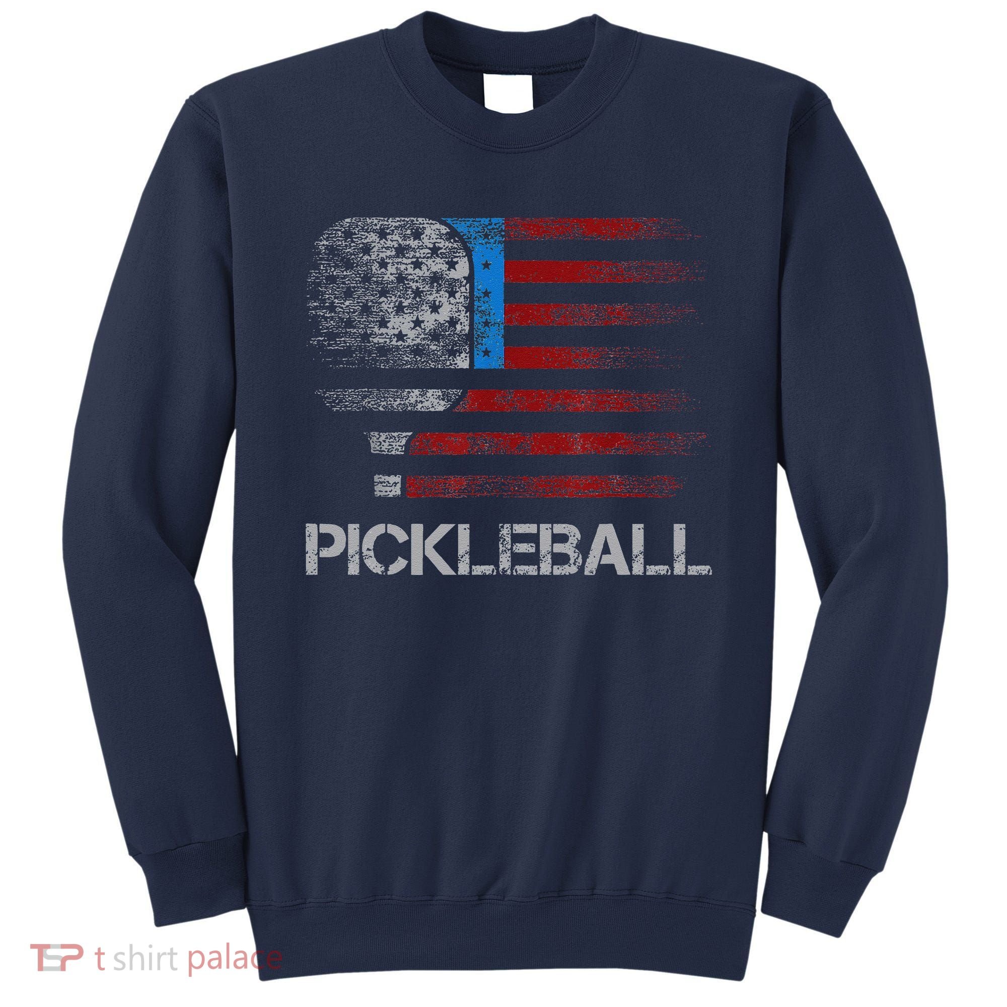 Us Flag Pickleball Player Paddleball Lover Sweatshirt