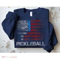 Us Flag Pickleball Player Paddleball Lover Sweatshirt thumb 2