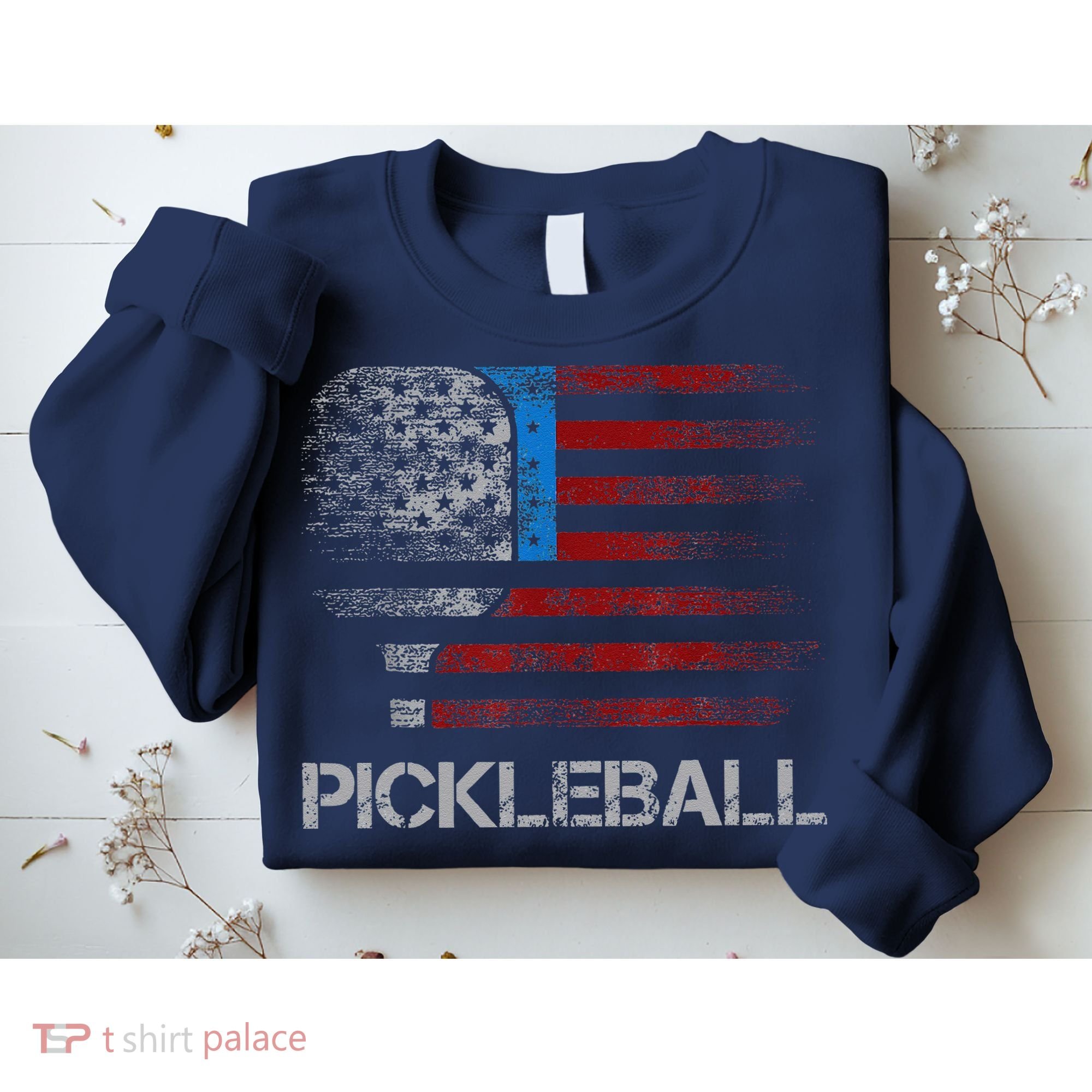 Us Flag Pickleball Player Paddleball Lover Sweatshirt