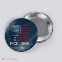 Us Flag Pickleball Player Paddleball Lover Button thumb 0