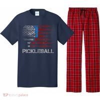 Us Flag Pickleball Player Paddleball Lover Pajama Set thumb 0