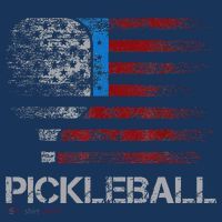 Us Flag Pickleball Player Paddleball Lover Mousepad thumb 1