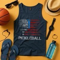 Us Flag Pickleball Player Paddleball Lover Tank Top thumb 4