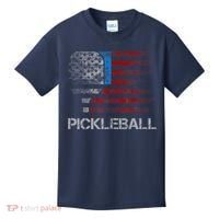 Us Flag Pickleball Player Paddleball Lover Kids T-Shirt thumb 0