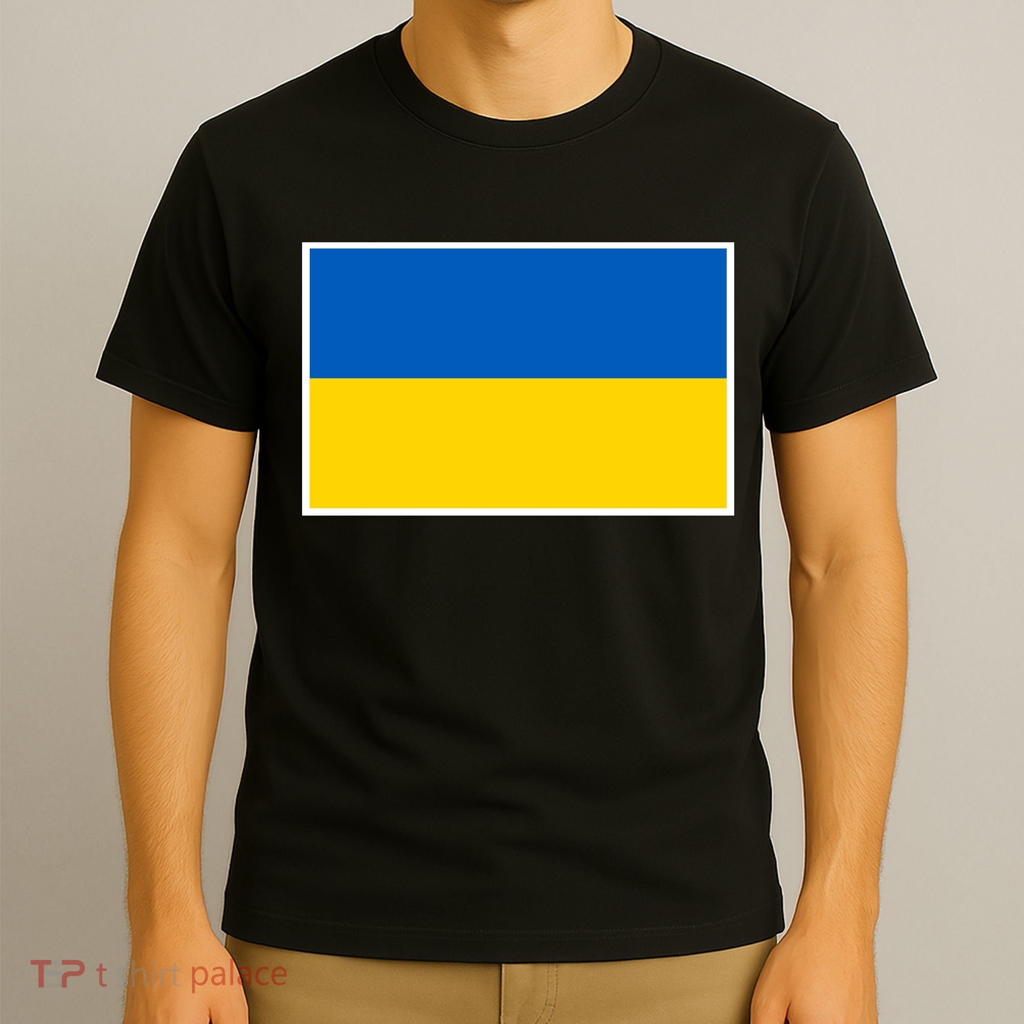 Ukraine Flag Pocket Logo Ukrainian National Colors T-Shirt