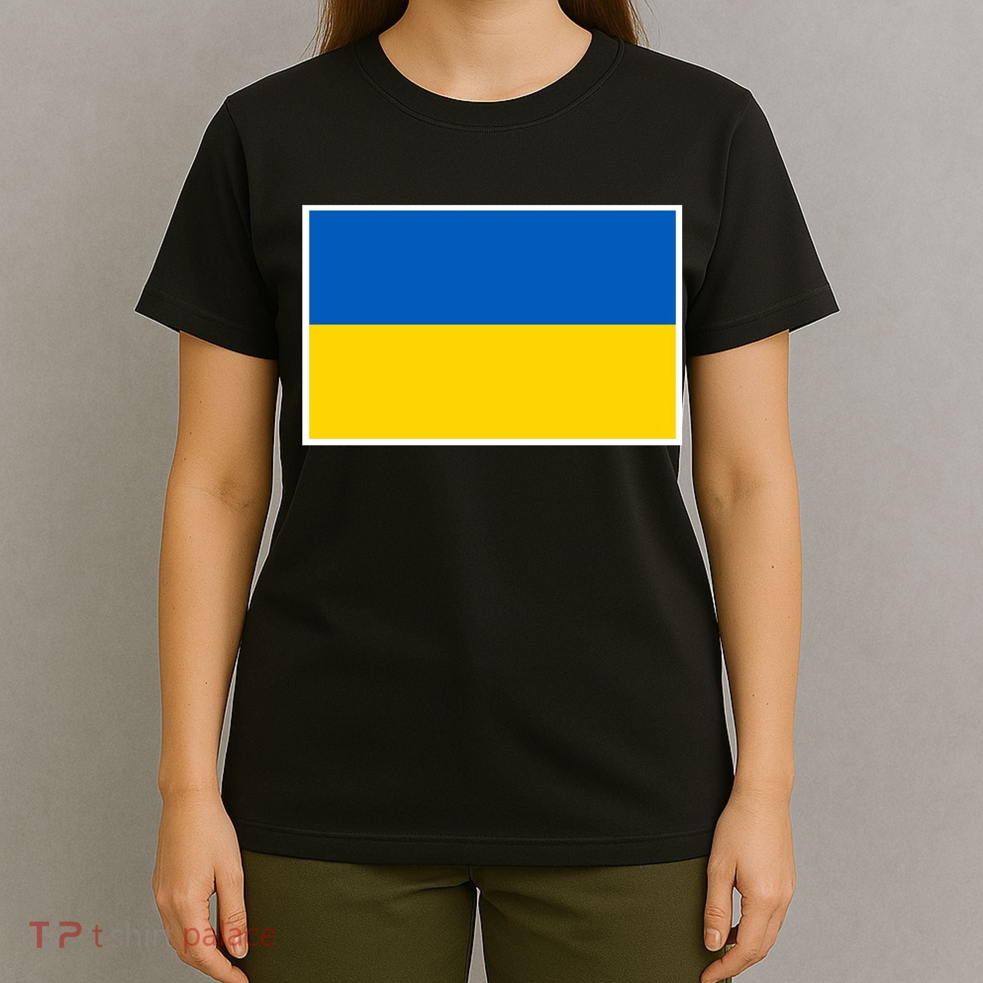 Ukraine Flag Pocket Logo Ukrainian National Colors T-Shirt
