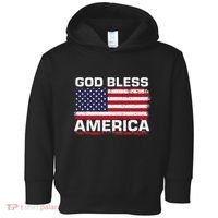 Usa Flag Patriotic God Bless America Toddler Hoodie thumb 0