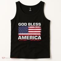 Usa Flag Patriotic God Bless America Tank Top thumb 2