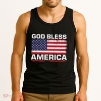 Usa Flag Patriotic God Bless America Tank Top thumb 3