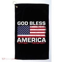 Usa Flag Patriotic God Bless America Golf Towel thumb 0