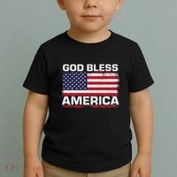 Usa Flag Patriotic God Bless America Toddler T-Shirt thumb 2