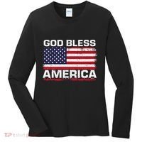 Usa Flag Patriotic God Bless America Women's Long Sleeve Shirt thumb 0