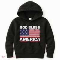Usa Flag Patriotic God Bless America Kids Hoodie thumb 0