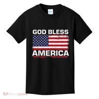 Usa Flag Patriotic God Bless America Kids T-Shirt thumb 0