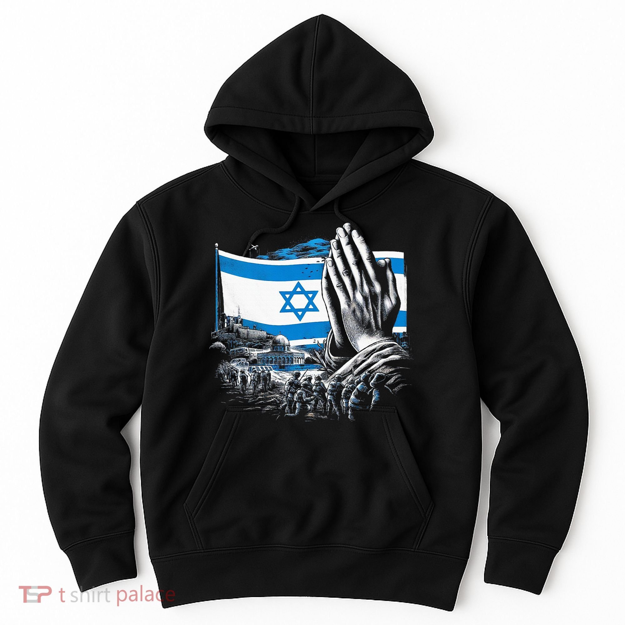 usa flag Pray for Israel Hoodie