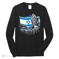 usa flag Pray for Israel Long Sleeve Shirt thumb 0