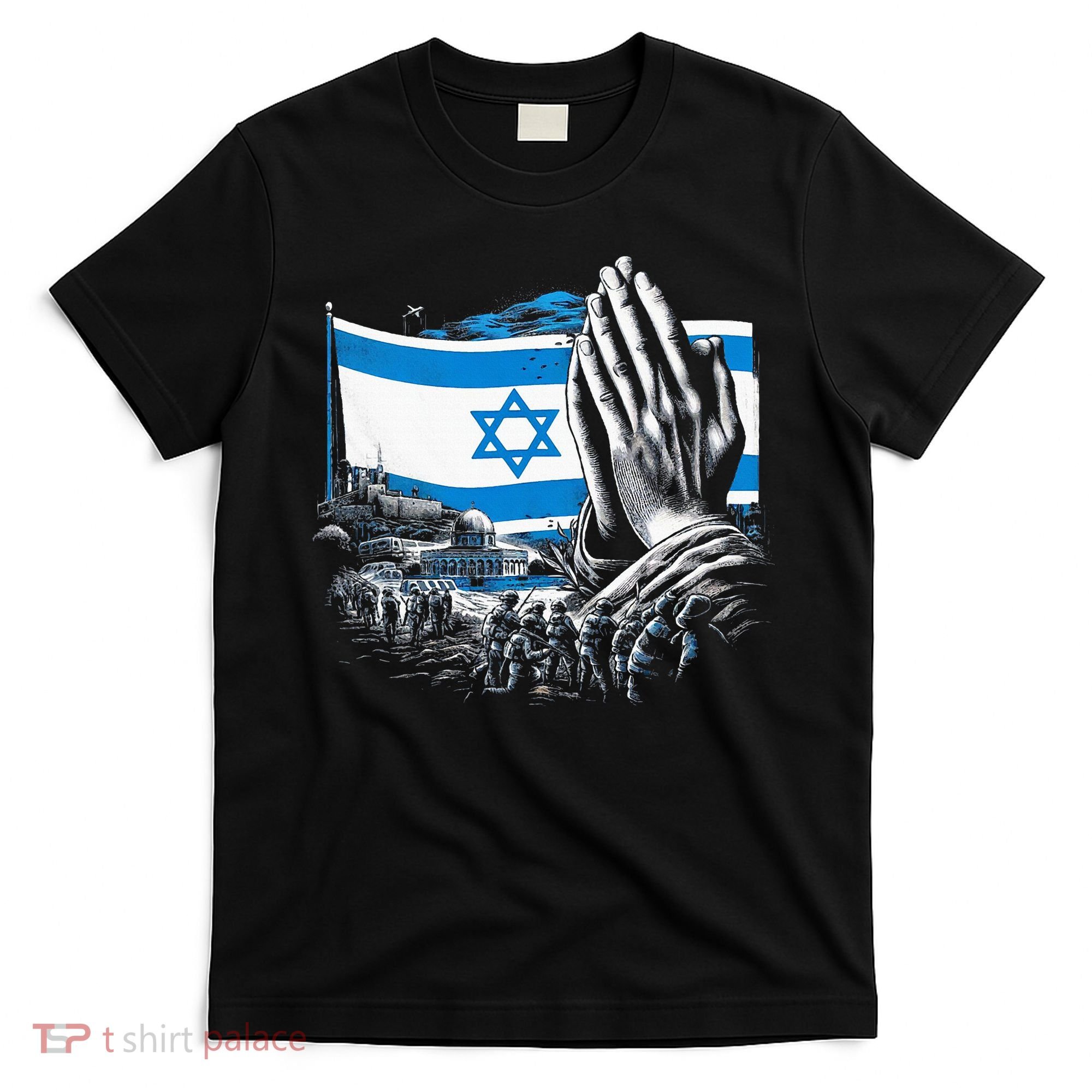 usa flag Pray for Israel T-Shirt