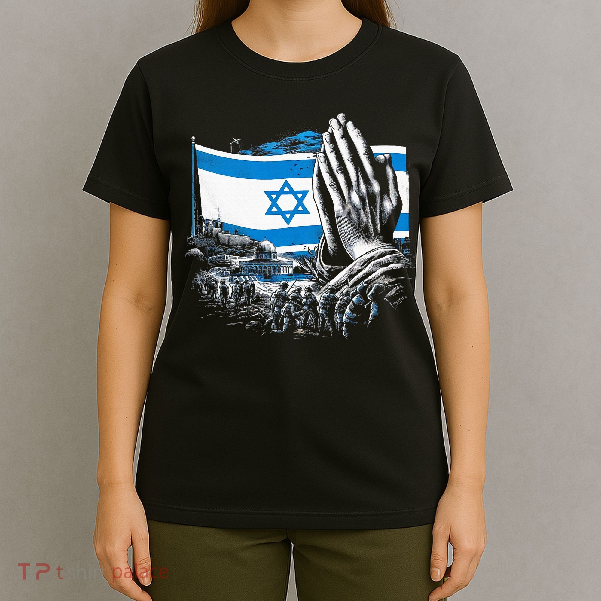 usa flag Pray for Israel T-Shirt