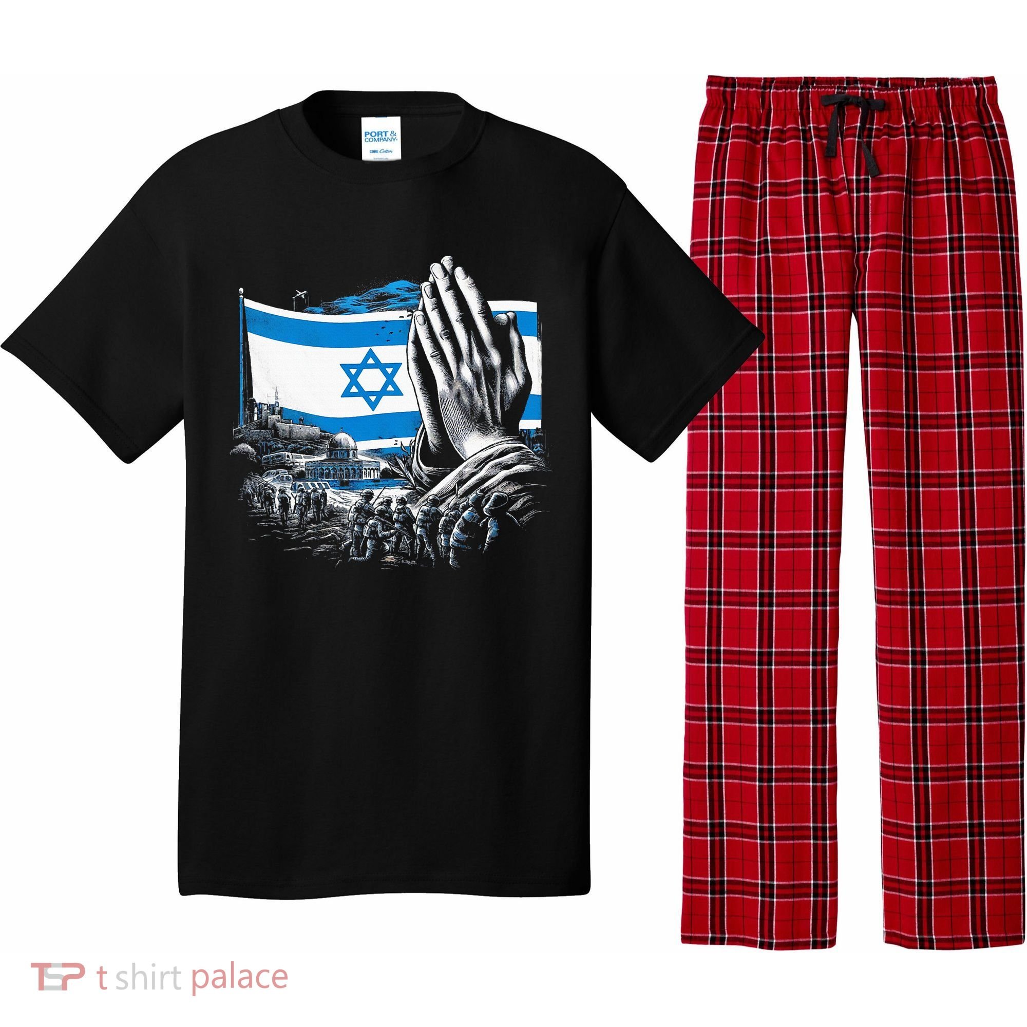 usa flag Pray for Israel Pajama Set