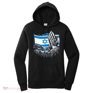usa flag Pray for Israel Women's Hoodie