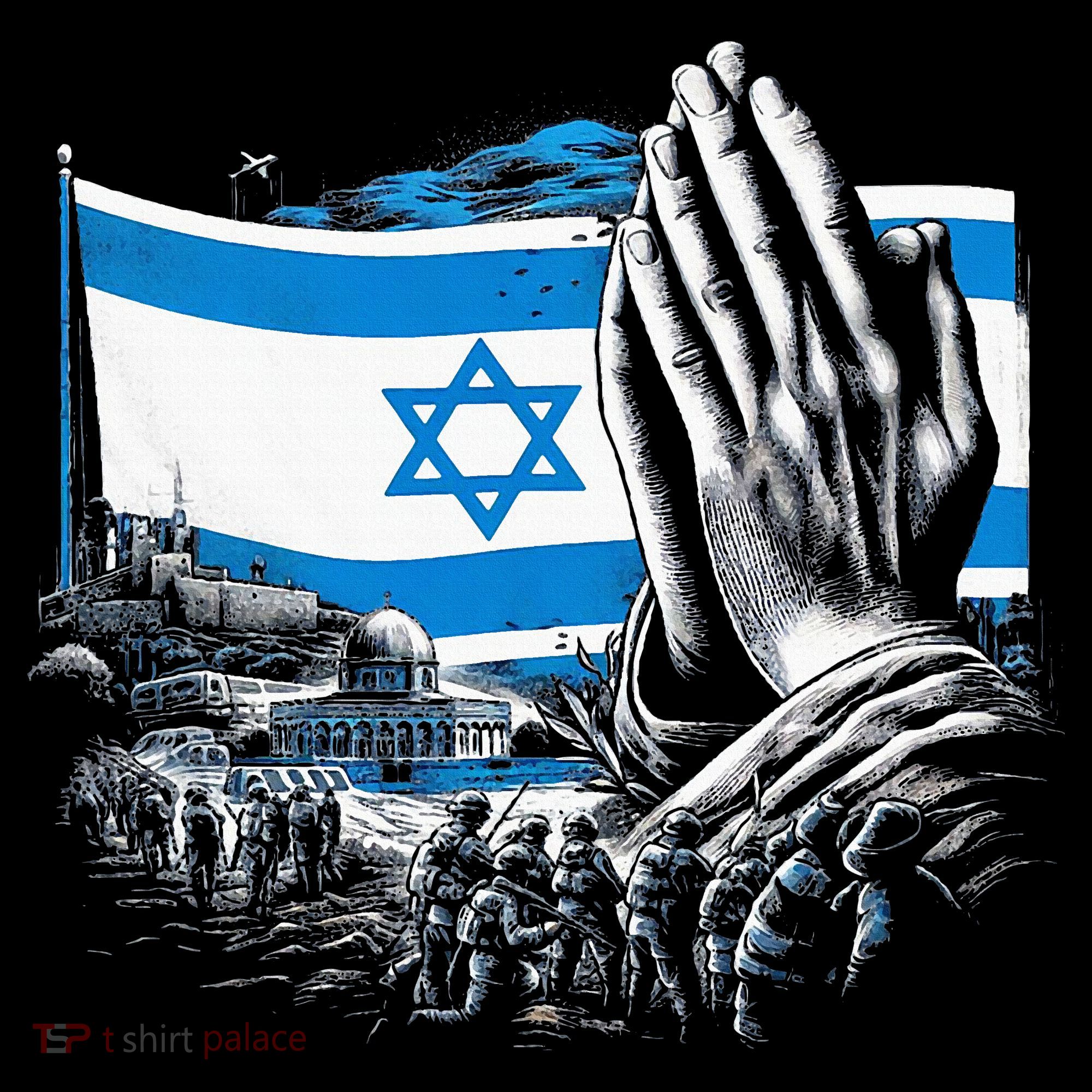 usa flag Pray for Israel Women's Hoodie