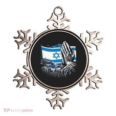 usa flag Pray for Israel Ornament