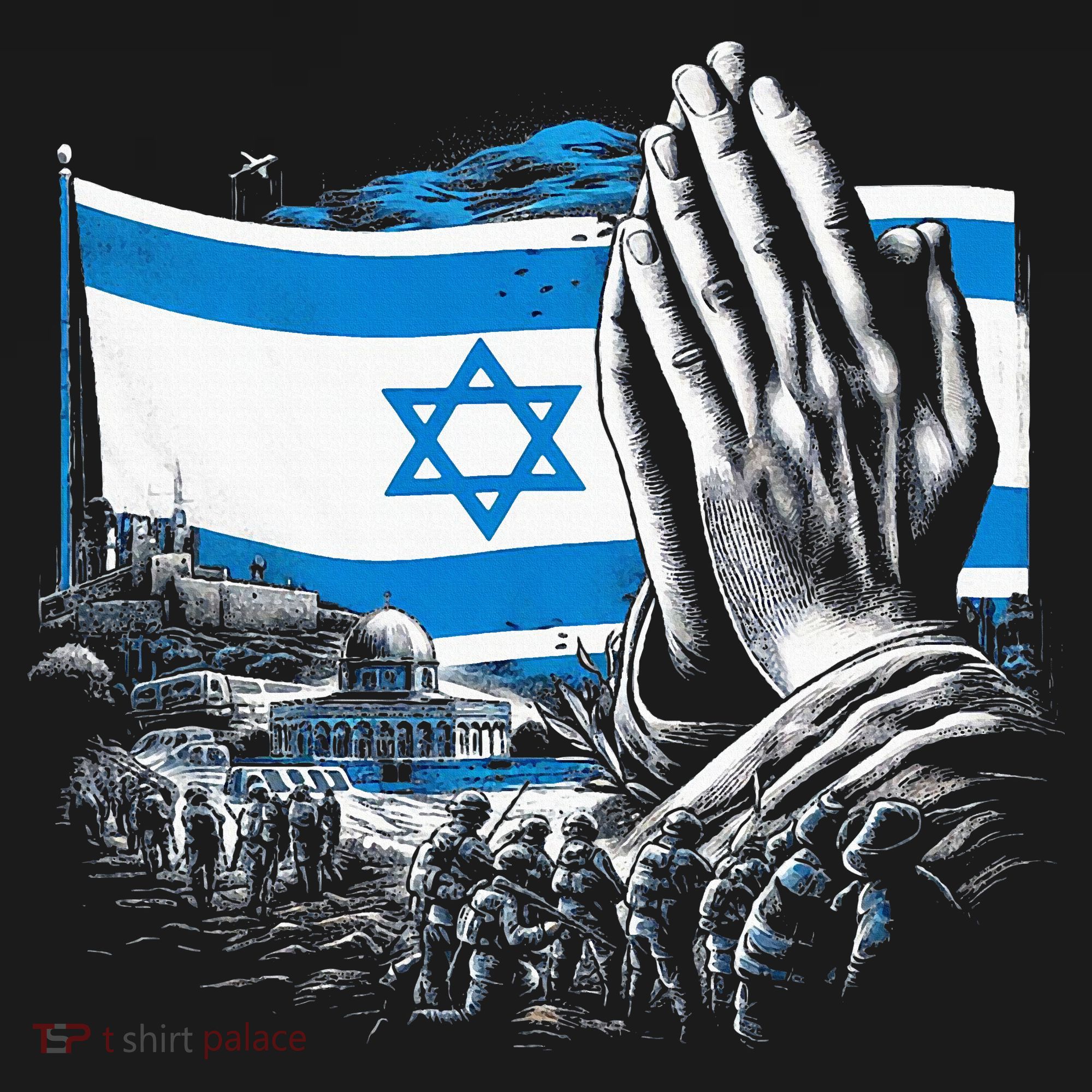 usa flag Pray for Israel Baby Bodysuit