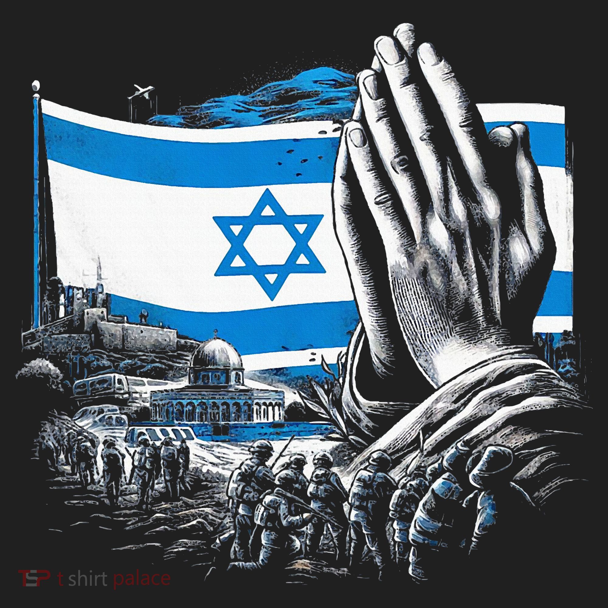 usa flag Pray for Israel Hat