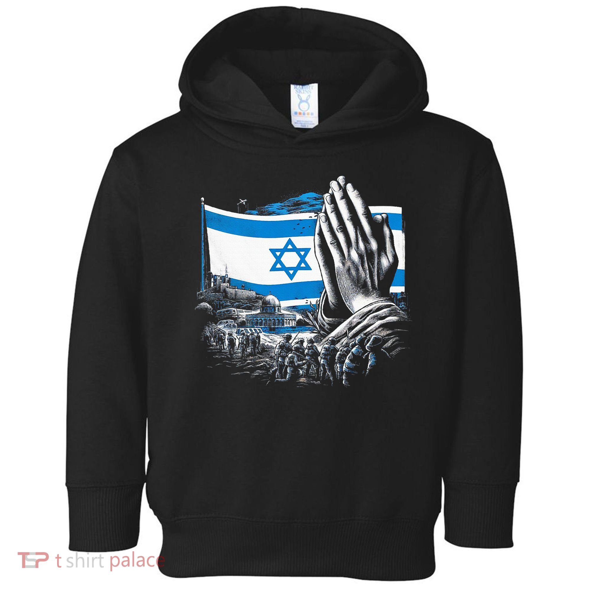 usa flag Pray for Israel Toddler Hoodie
