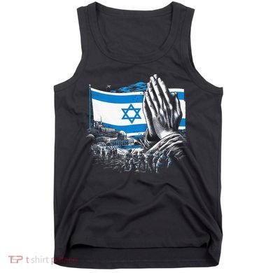 usa flag Pray for Israel Tank Top