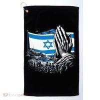 usa flag Pray for Israel Golf Towel thumb 0