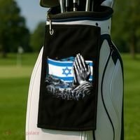usa flag Pray for Israel Golf Towel thumb 2