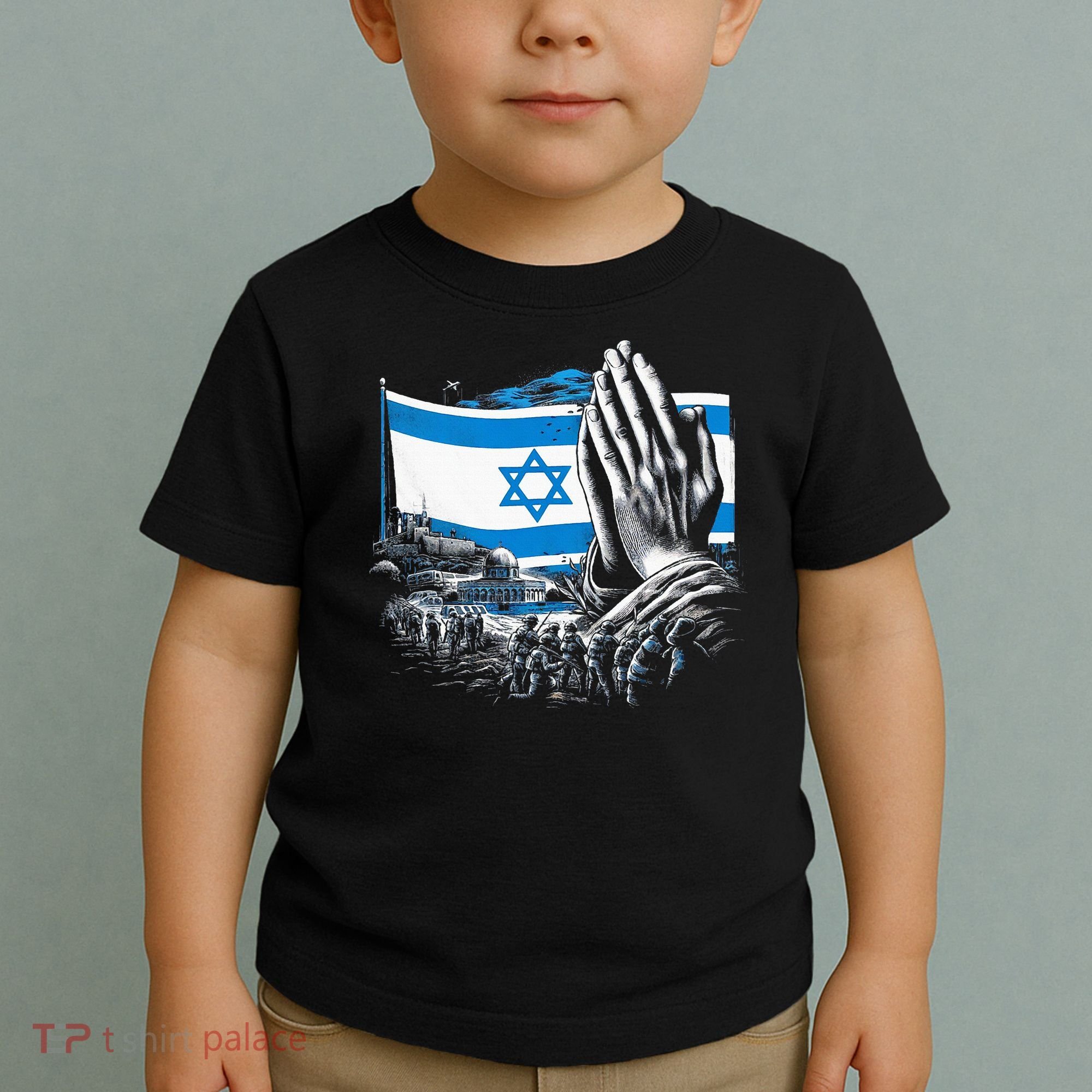 usa flag Pray for Israel Toddler T-Shirt