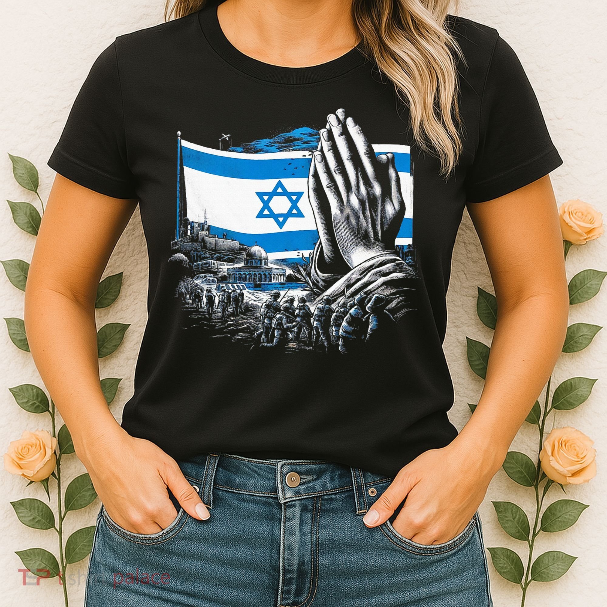 usa flag Pray for Israel Women's T-Shirt