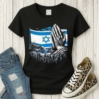 usa flag Pray for Israel Women's T-Shirt thumb 3