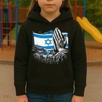 usa flag Pray for Israel Kids Hoodie thumb 3