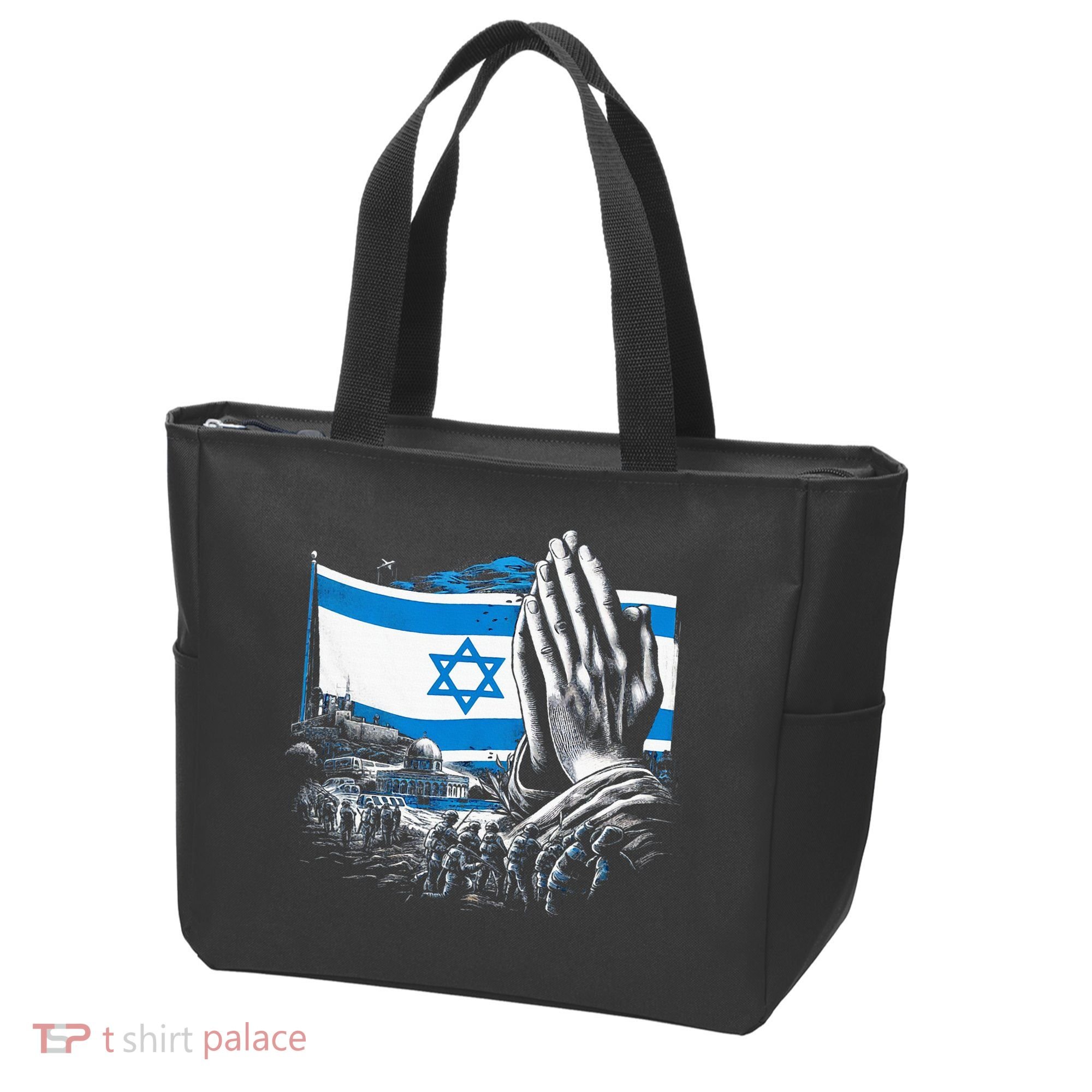 usa flag Pray for Israel Tote Bag