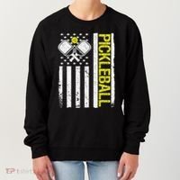 US Flag Pickleball Player Paddleball Lover Women's Sweatshirt thumb 0