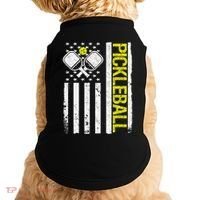 US Flag Pickleball Player Paddleball Lover Doggie Tank thumb 0