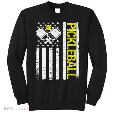 US Flag Pickleball Player Paddleball Lover Sweatshirt