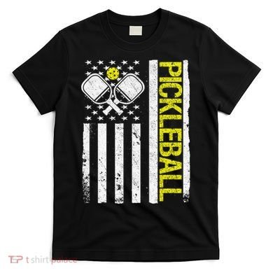 US Flag Pickleball Player Paddleball Lover T-Shirt