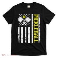 US Flag Pickleball Player Paddleball Lover T-Shirt thumb 0